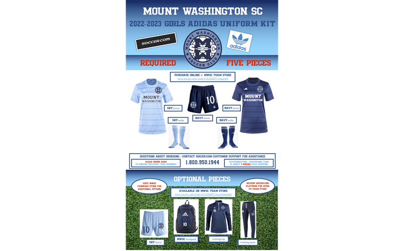 MWSC Girls Uniforms