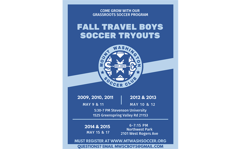 2023 Boys Travel Tryouts